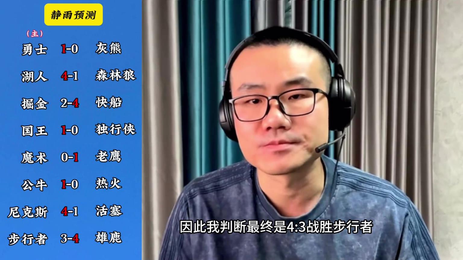 你同意嗎？靜雨對(duì)東西部季后賽球隊(duì)的預(yù)測(cè)：勇贏(yíng)熊 湖船尼鹿晉級(jí)